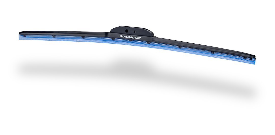 Scrubblade Windshield Wiper Blade, Shadeblade ®, 18 Inch Length, Single Blade, Blazin Blue, Standard, Ceramic Coated Silicone Blade – CBB1800