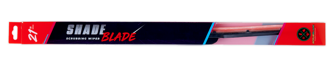 Scrubblade Windshield Wiper Blade, Shadeblade ®, 17 Inch Length, Single Blade, Without Spoiler, Rad Red, Standard – CBR1700
