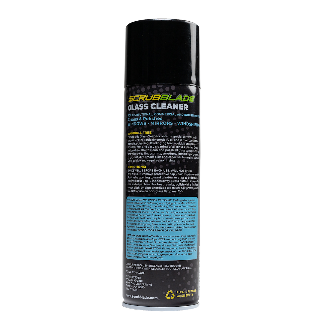 Scrubblade Glass Cleaner, Interior/ Exterior Use, 19 Ounce Aerosol Can, Single – GBG600