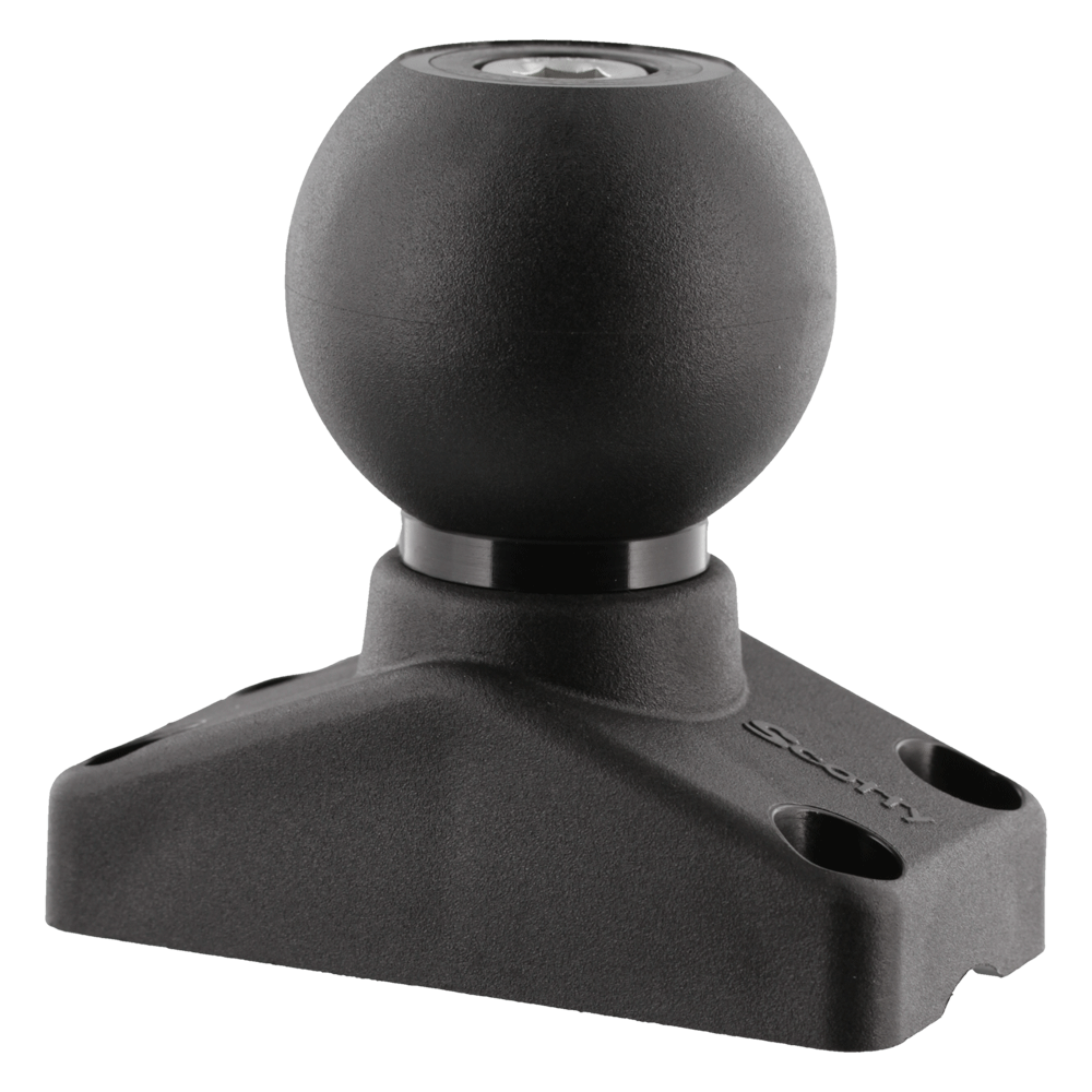 Scotty Inc. Multi Purpose Accessory Mount, Compatible with Scotty 2-1/4 Inch Ball Mounting System Accessories, Ball System Base Only, Black – 0176