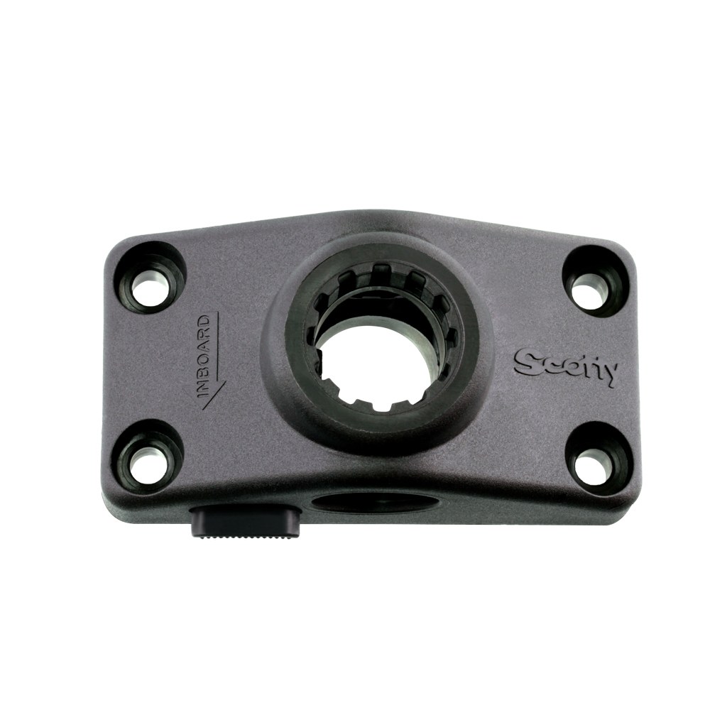 Scotty Inc. Fishing Rod Holder Base Adapter, For Use with Post Mount Rod Holders, Locking Side Deck Mount – 0241L-BK