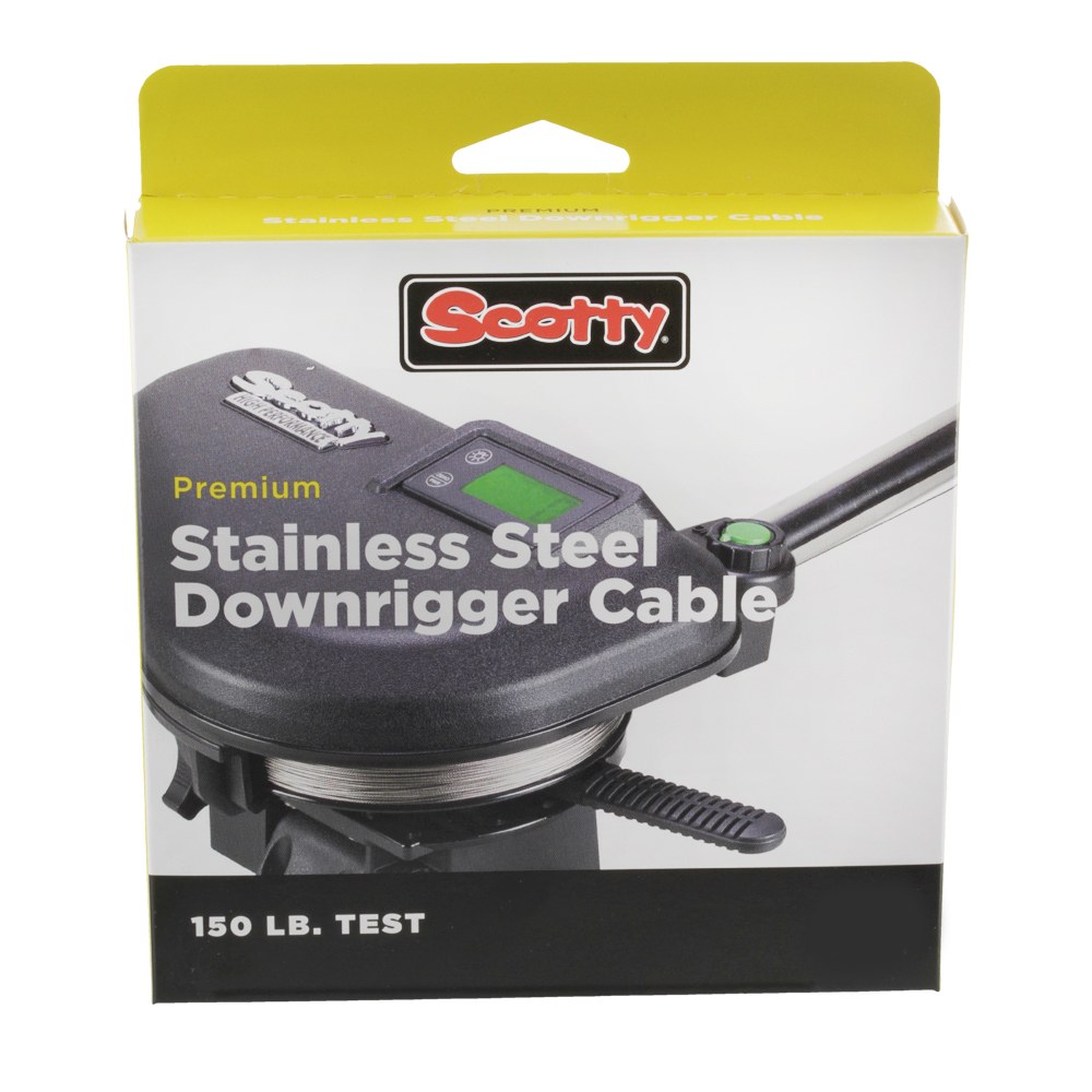 Scotty Inc. Downrigger Cable, Premium Stainless Steel Cable, 400 Foot Length, 150 Pound Rated – 1002