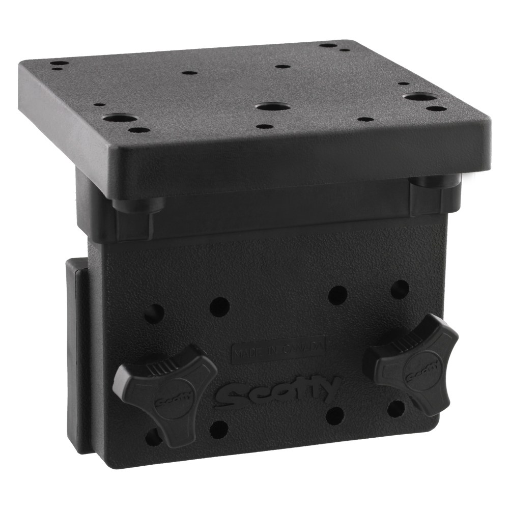 Scotty Inc. Downrigger Mount, Right Angle Side Gunnel Mount, For Use with Scotty Downrigger Except Laketrollers Downrigger, Black – 1025