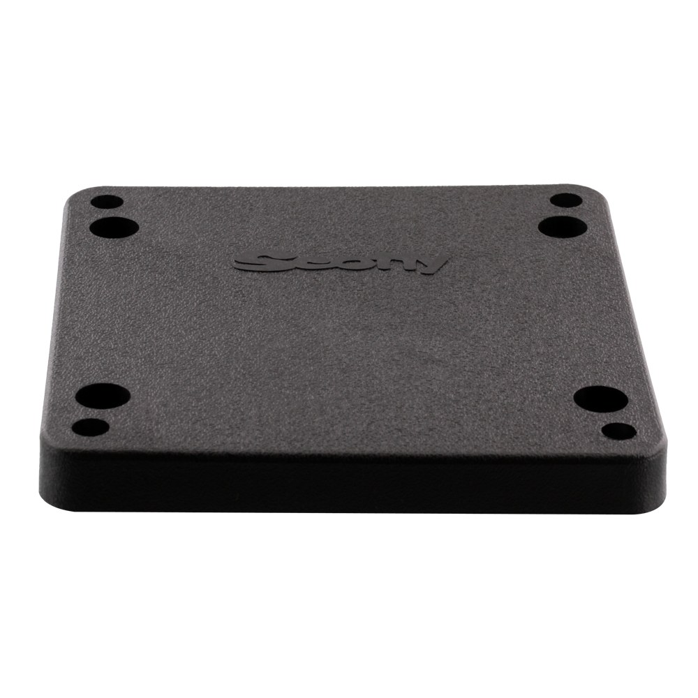 Scotty Inc. Downrigger Mount, Mounting Plate Only, For Use with 1026 Swivel Mount and 2606/ 2612 Pedestal Risers, Black – 1036