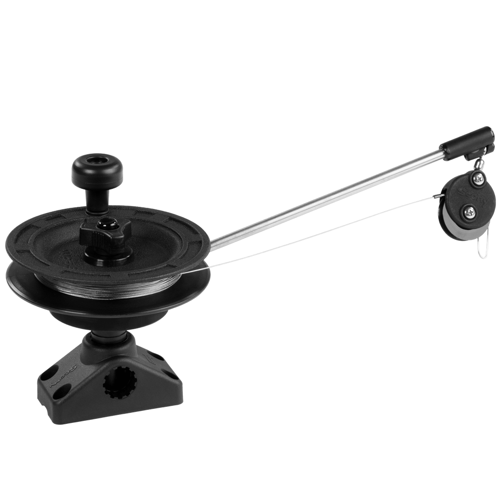 Scotty Inc. Downrigger, Laketroller, Manual Operation, Up to 4 Pounds Weight Capacity, Bracket Mount, Black – 1073DP