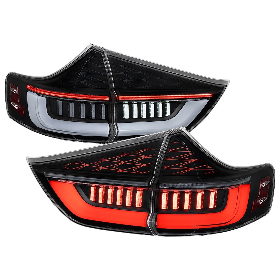 Spec-D Tunin Tail Light Assembly, Clear Lens, Black ABS Plastic Housing, LED Bulb – LT-SNA11JMLED-SQ-RS