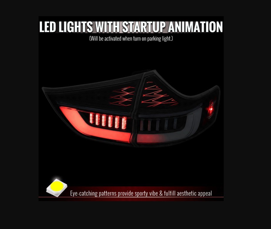 Spec-D Tunin Tail Light Assembly, Clear Lens, Black ABS Plastic Housing, LED Bulb – LT-SNA11JMLED-SQ-RS