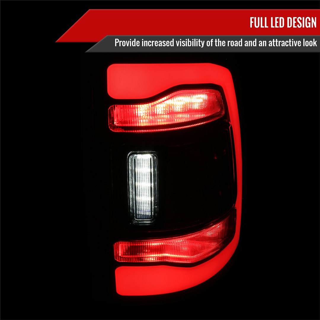 Spec-D Tunin Tail Light Assembly, LED, Smoke Lens, Chrome ABS Plastic Housing – LT-RAM09GLED-RS