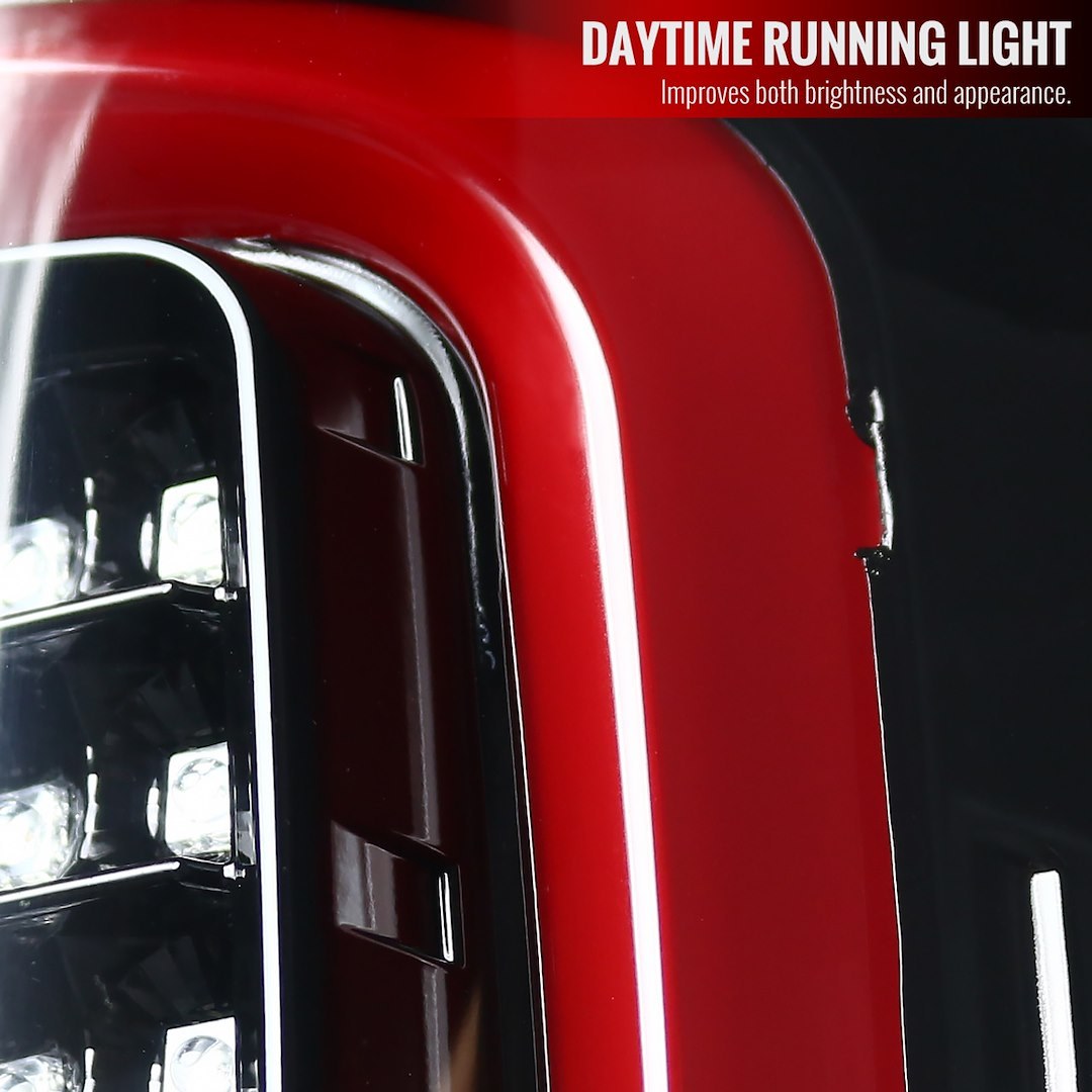 Spec-D Tunin Tail Light Assembly, LED, Clear Lens, Jet Black Housing, Red Bulb, Set of 2, Bulbs Not Included for Reverse Lights – LT-SIE14BKLED-TM