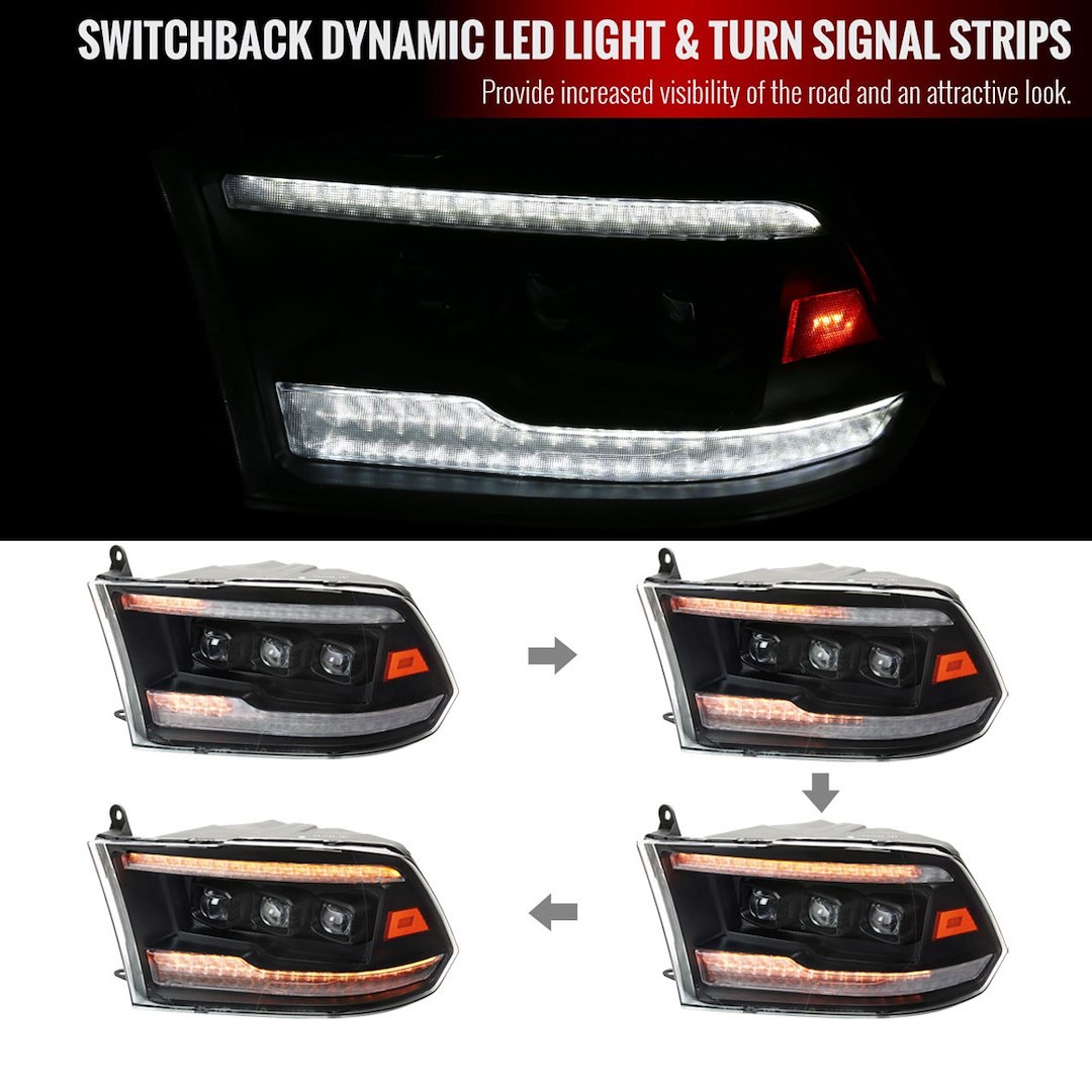 Spec-D Tunin Headlight Assembly, LED – 2LHE-RAM09JM-SQ-RS