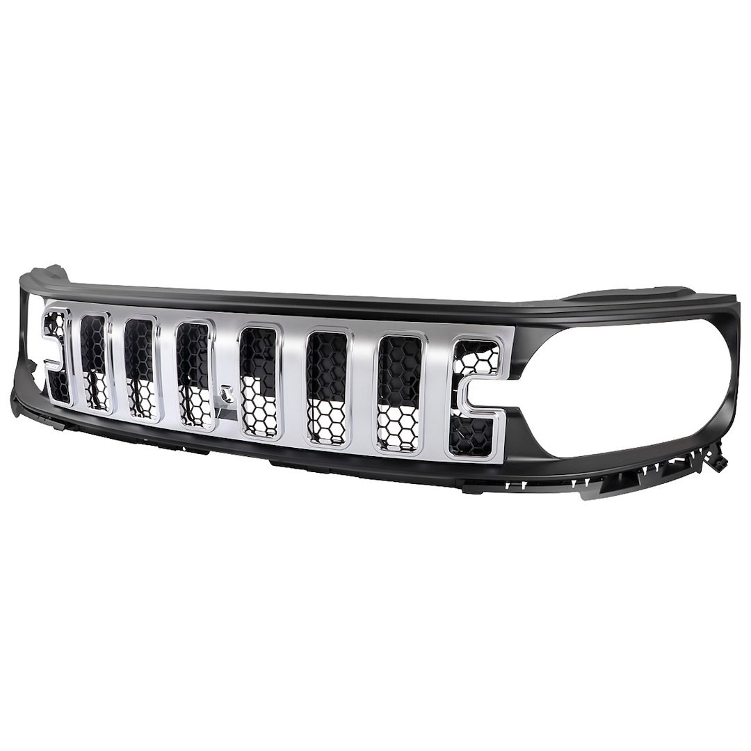 Spec-D Tunin Grille, Honeycomb Style, With Light Cutouts and with Emblem Cutout, Chrome Plated, ABS Plastic, With Brackets and Hardware – HG-BCO21C-GL