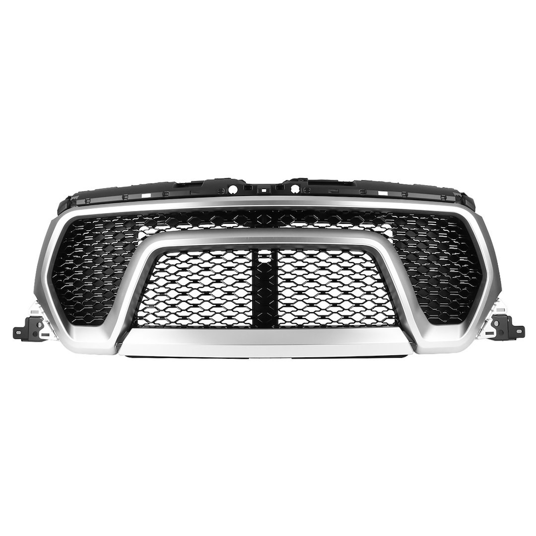 Spec-D Tunin Grille, Mesh Style, Without Emblem Cutout/ Without Light Cutout, Gloss Black, ABS Plastic, 1 Piece – HG-RAM1915SLB-RB-GL
