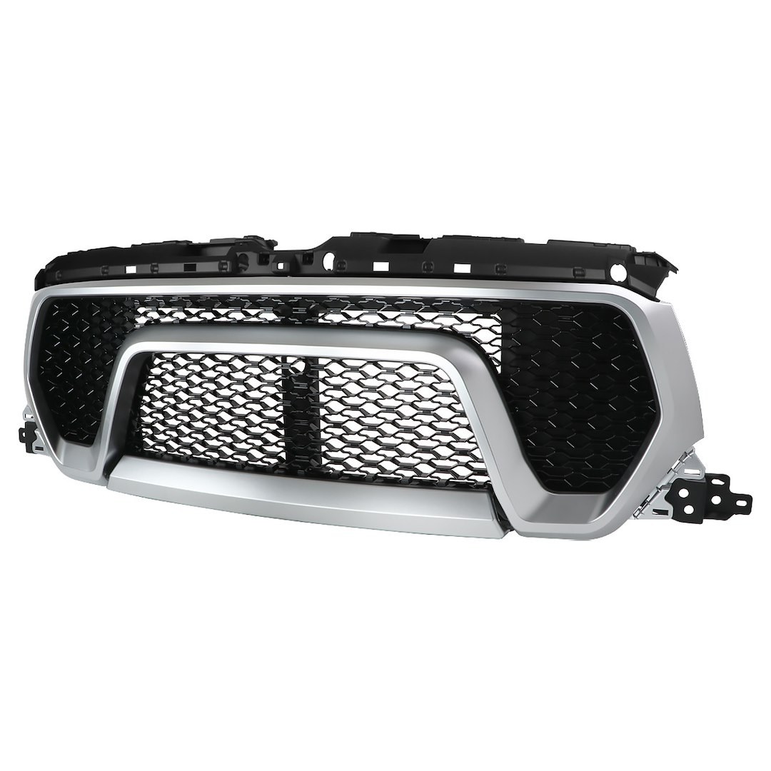 Spec-D Tunin Grille, Mesh Style, Without Emblem Cutout/ Without Light Cutout, Gloss Black, ABS Plastic, 1 Piece – HG-RAM1915SLB-RB-GL