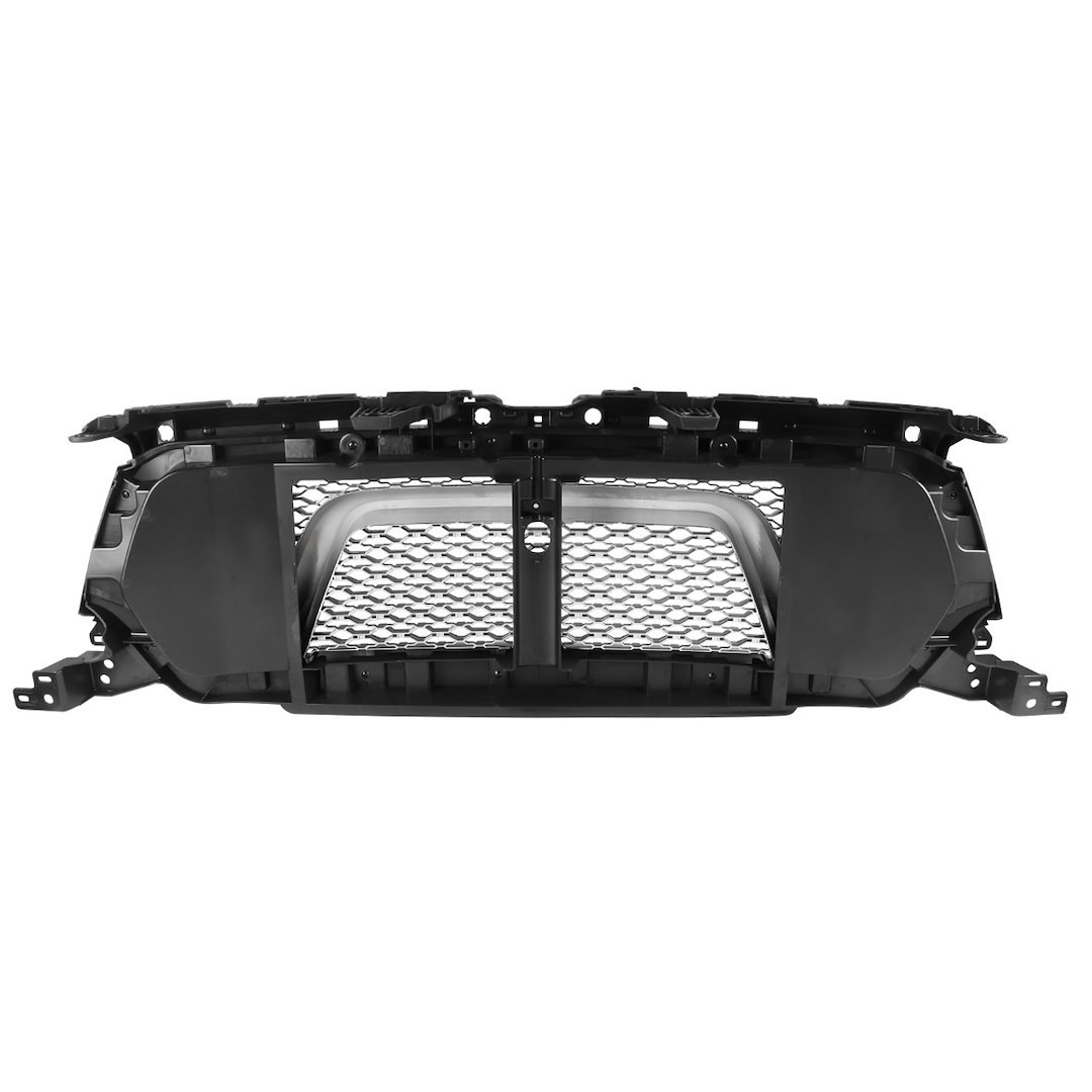 Spec-D Tunin Grille, Mesh Style, Without Emblem Cutout/ Without Light Cutout, Gloss Black, ABS Plastic, 1 Piece – HG-RAM1915SLB-RB-GL