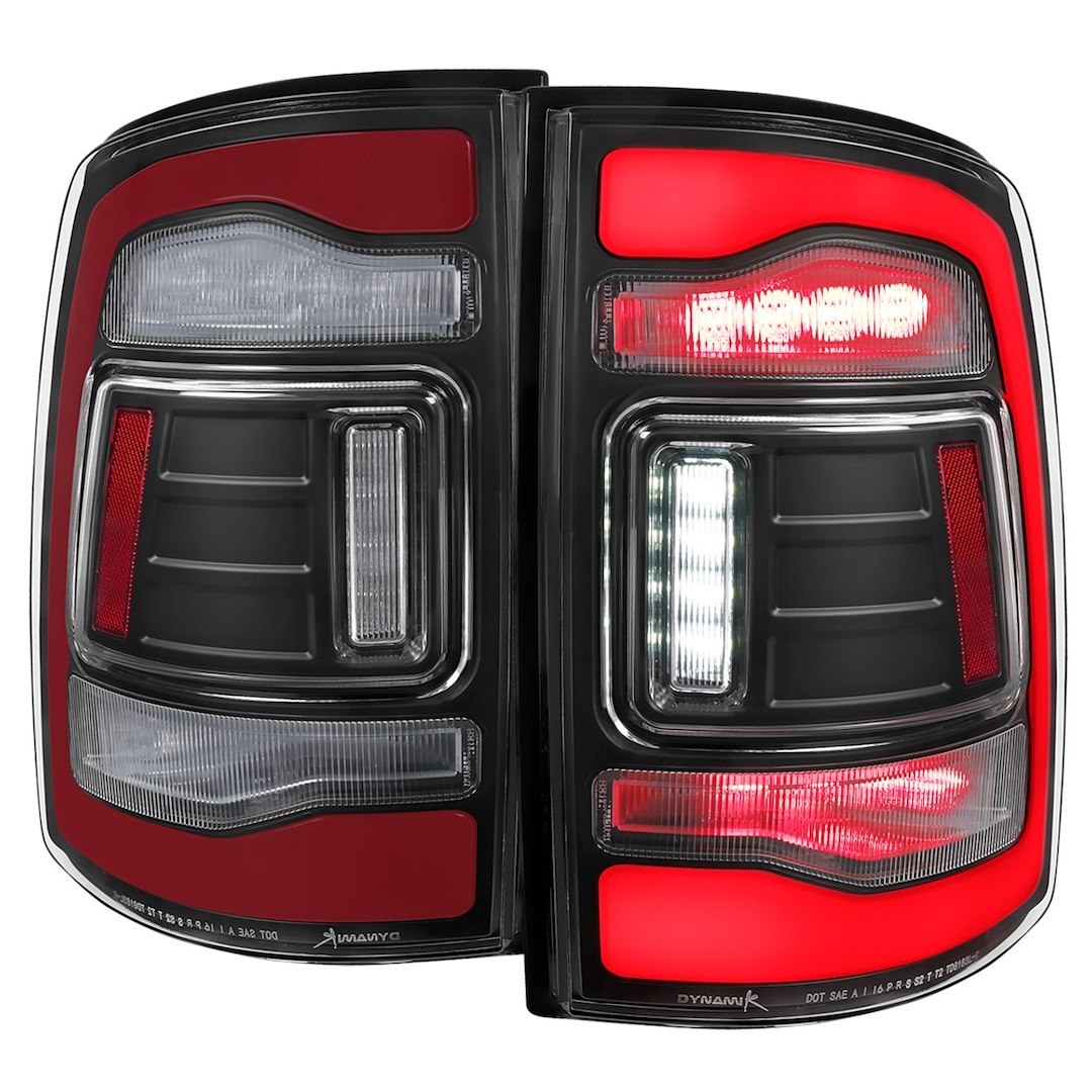 Spec-D Tunin Tail Light Assembly, LED, Clear Lens, Black ABS Plastic Housing – LT-RAM13JRLED-SQ-RS