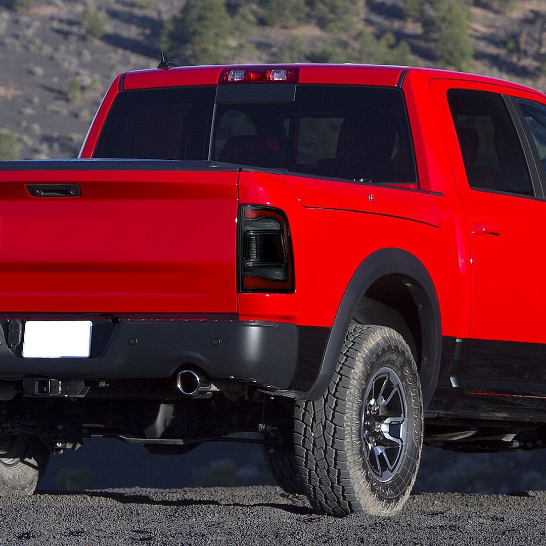 Spec-D Tunin Tail Light Assembly, LED, Smoke Lens, Matte Black ABS Plastic Housing – LT-RAM13SMLED-SQ-RS