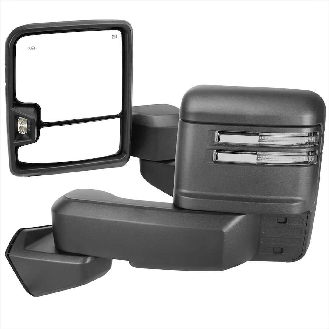 Spec-D Tunin Exterior Towing Mirror, Single 4-1/2 Inch Width X 11-3/4 Inch Height, Extends Up to 20-1/2 Inch – RMX-SIE1915G3HP-FS