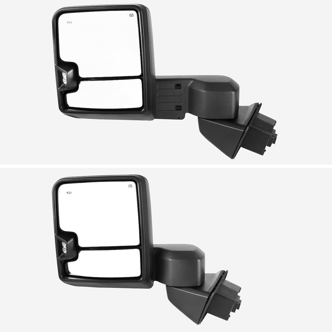 Spec-D Tunin Exterior Towing Mirror, Single 4-1/2 Inch Width X 11-3/4 Inch Height, Extends Up to 20-1/2 Inch – RMX-SIE1915G3HP-FS