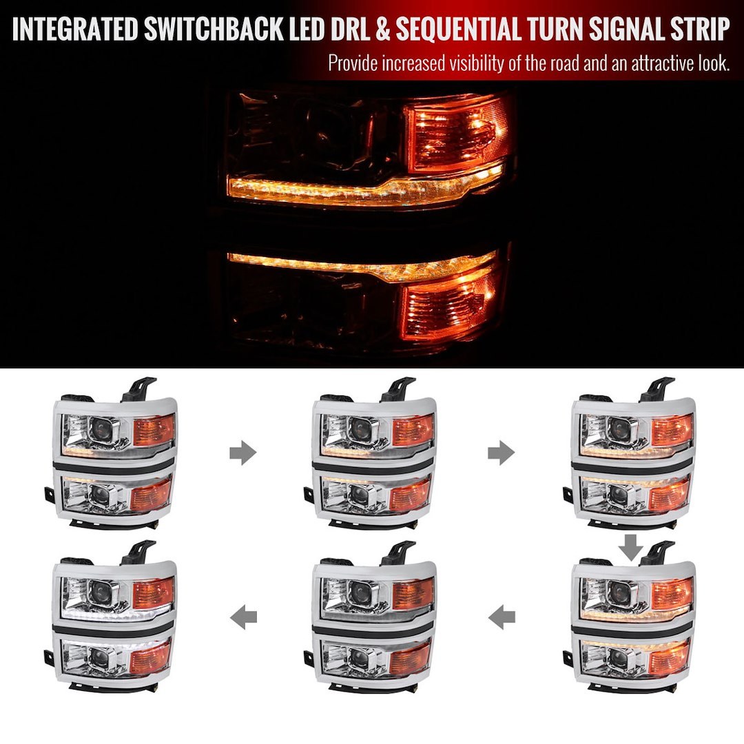 Spec-D Tunin Headlight Assembly – 2LHP-SIV14-C-SQ-RS