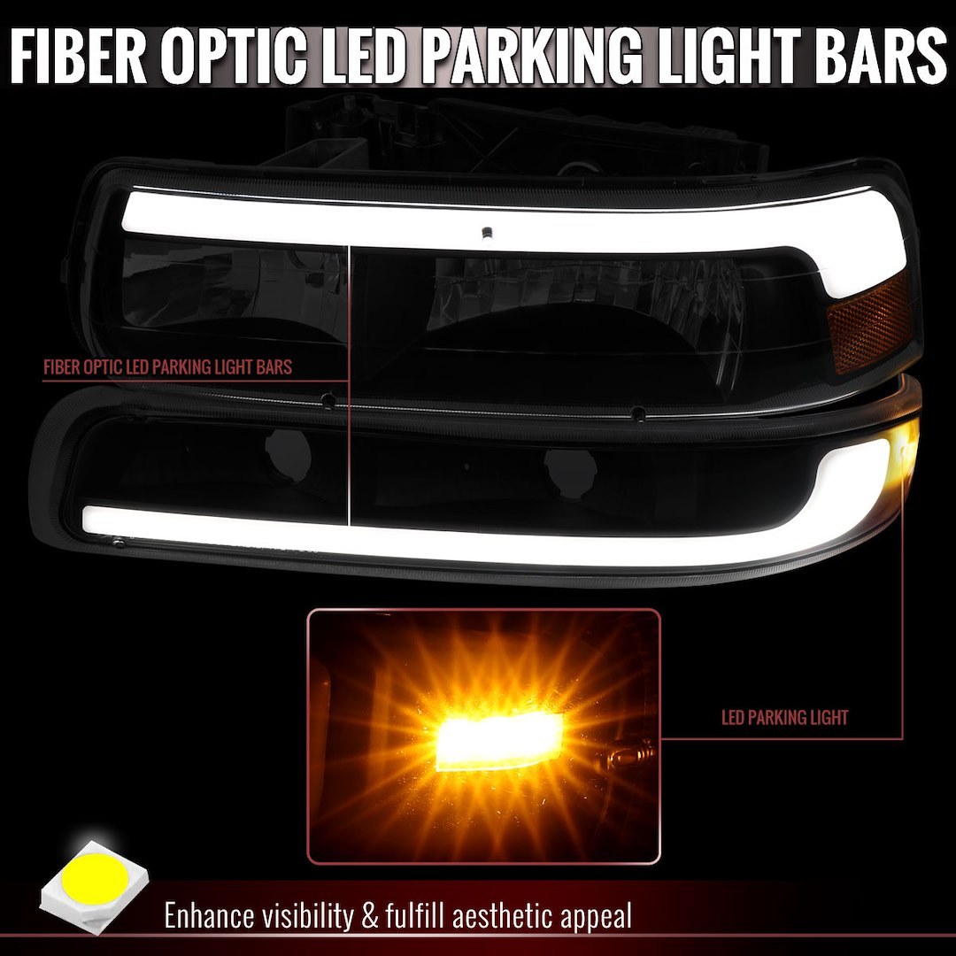 Spec-D Tunin Headlight Assembly, LED Bulb, Factory Style – 2LBLH-SIV99JM-G3-GO