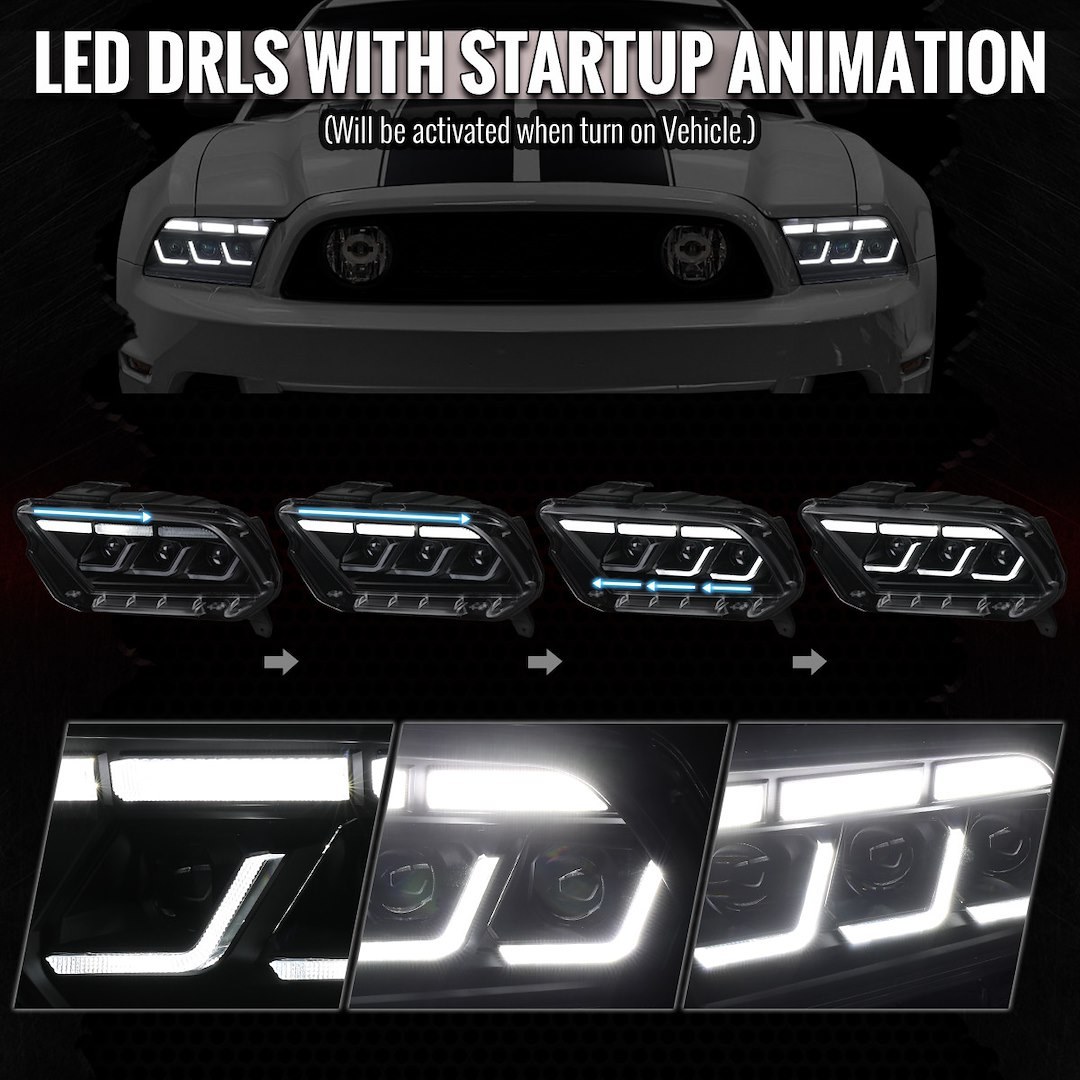 Spec-D Tunin Headlight Assembly, LED Bulb, Projector Beam – LHE-MST10JM-SQ-SY