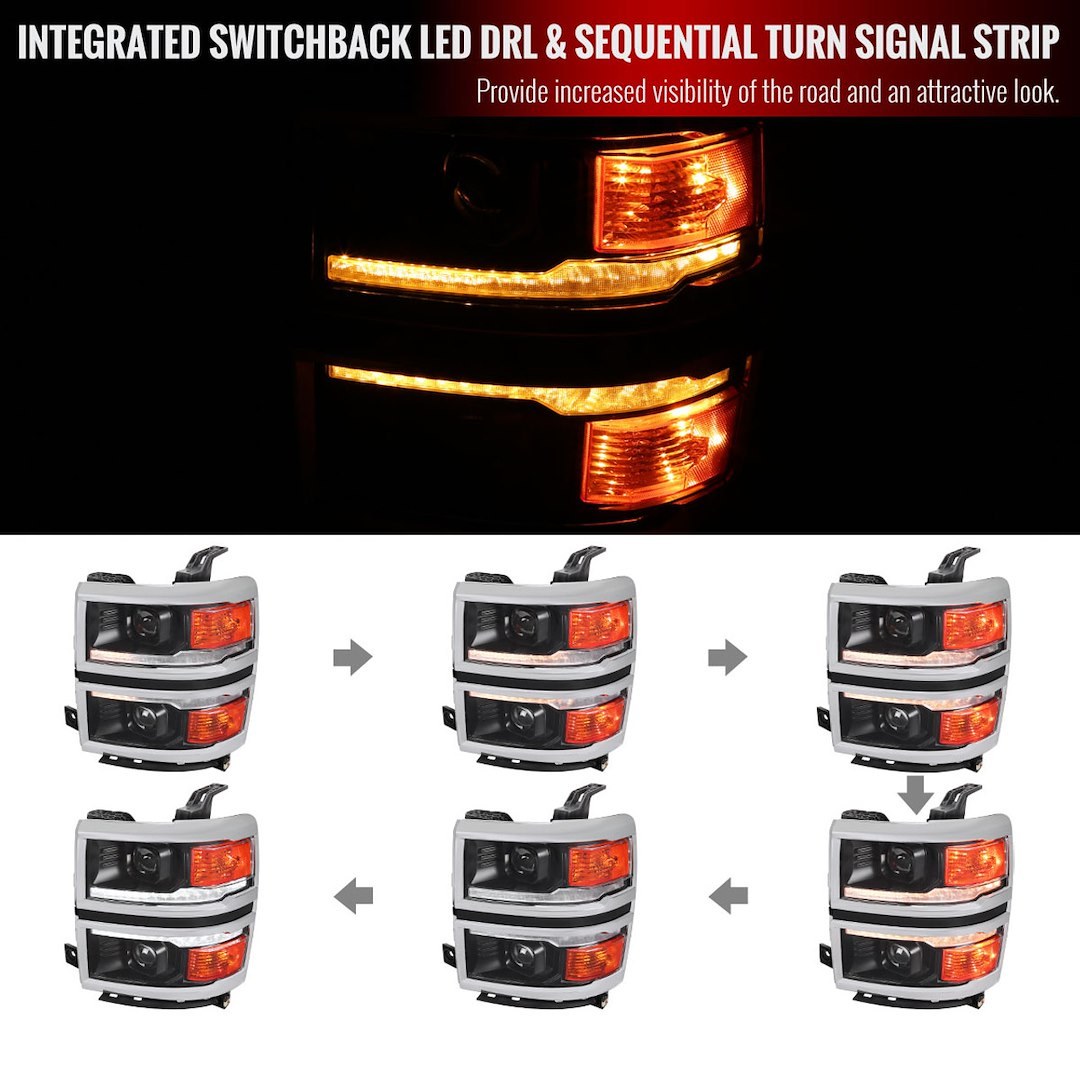 Spec-D Tunin Headlight Assembly – 2LHP-SIV14JM-C-SQ-RS