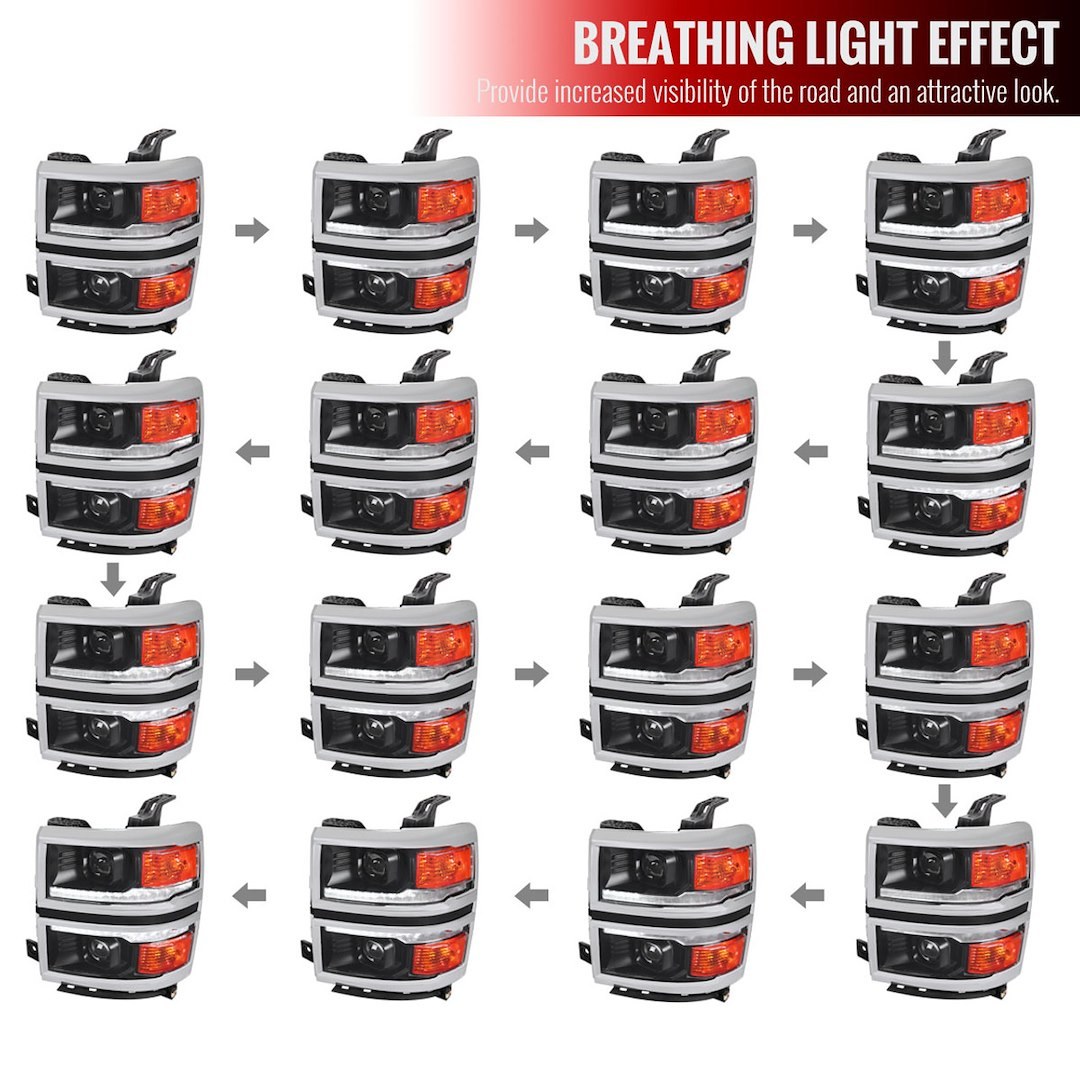 Spec-D Tunin Headlight Assembly – 2LHP-SIV14JM-C-SQ-RS