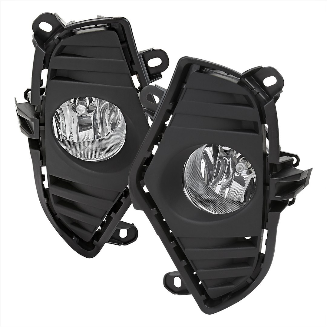 Spec-D Tunin Driving/ Fog Light, Halogen Bulb, 55 Watts/ 12 Volt H11 Bulbs, Clear Polycarbonate Lens, Chrome ABS Plastic Housing – LF-RAV419COEM-HZ