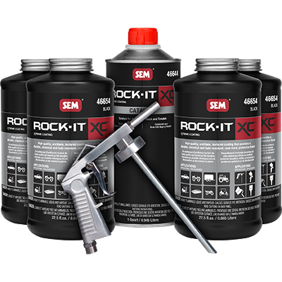 Sem Products Bed Liner, Rock-It Xc™, Paint-On/ Spray-On, Covers 102 Square Foot Area Per Gallon, Black, Urethane – 46650