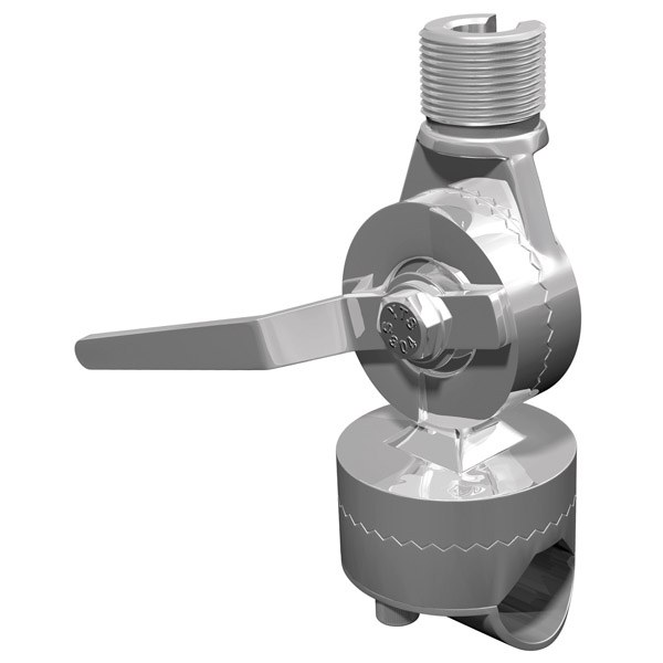 Shakespeare Antenna Mount, For Use with AIS/ VHF Antennas, Rail Mount, 1 Inch X 14 Male Thread Size, Heavy Duty Stainless Steel Construction – 4188-SL