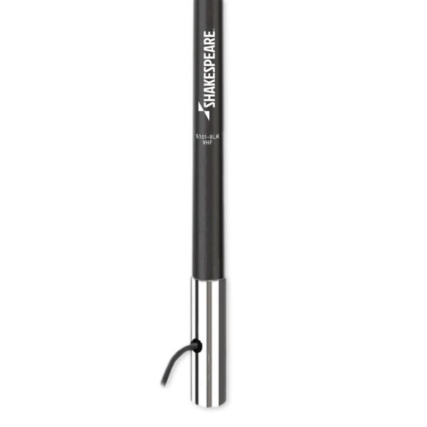 Shakespeare VHF Radio Antenna, Classic Series, Used to Meet Essential Communication Needs While Offshore, Monopole, 8 Foot Height – 5101-BLK
