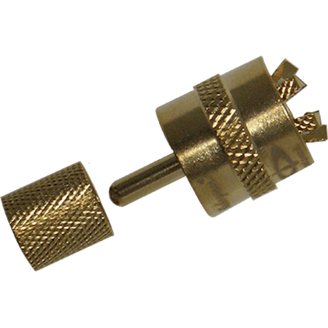 Shakespeare Antenna Cable Connector, Centrepin PL-259 Connector, Gold Plated Brass, Bulk Pack – PL-259-CPB-G