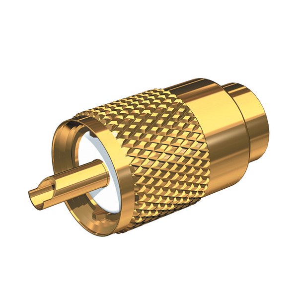 Shakespeare Antenna Cable Connector, For Use with RG-8/AU and RG-213 Cable, Gold Plated, Single – PL-259-G