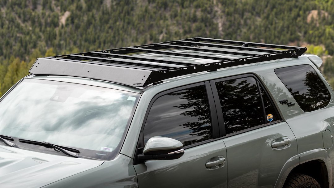 Sherpa Equip Roof Rack, The Crestone Sport, Powder Coat, Black Anodized, Aluminum – 612744