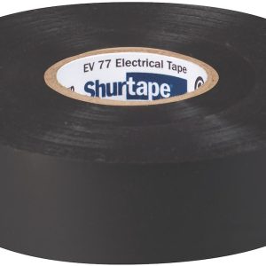 Shurtape Electrical Tape, EV 77B, Professional Grade, Used for Electrical and Mechanical Protection, Roll – 104706