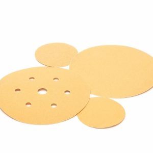 Shurtape Sanding Disc, Hookit ™, Used for Rough Featheredging, Gold, Aluminum Oxide, 3 Inch Diameter, Paper Backing, P80 Grit – 105319