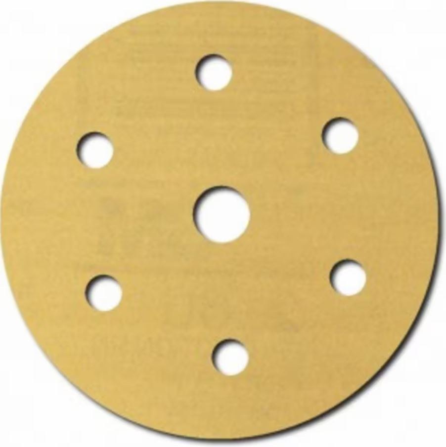 Shurtape Sanding Disc, Hookit ™, Used for Rough Featheredging, Gold, Aluminum Oxide, 3 Inch Diameter, Paper Backing, P80 Grit – 105319
