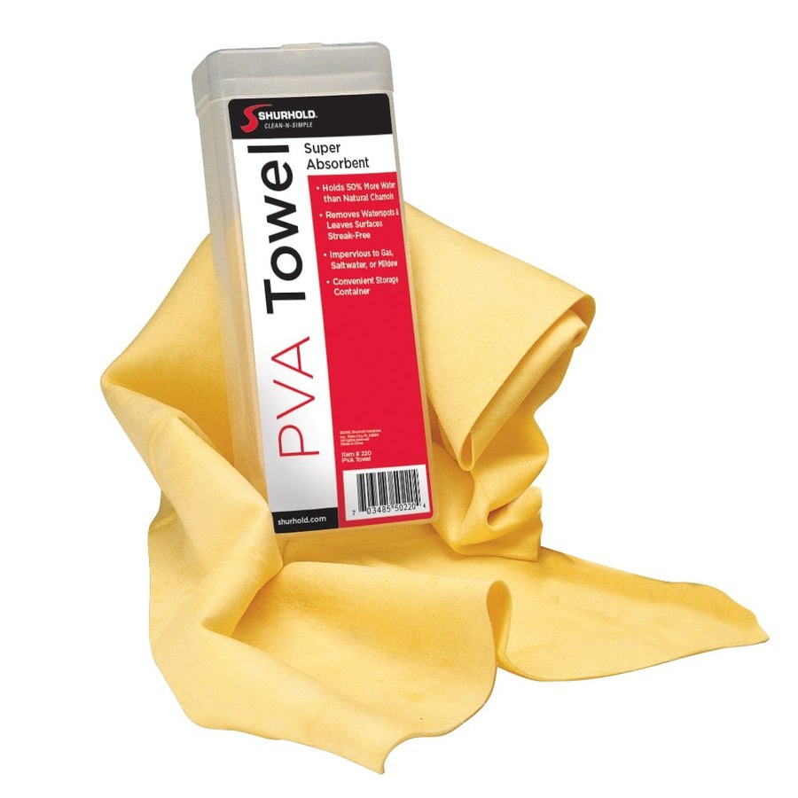Shurhold Ind Towel, Pva Synthetic Drying Towel, 27 Inch Length X 17 Inch Width Dimension, Yellow – 220