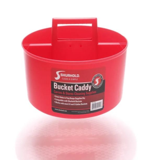 Shurhold Ind Bucket Caddy, Use to Organizes and Stores All Gear Inside a Bucket, Red, With Handle – 2404