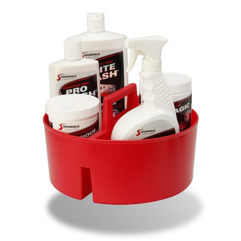 Shurhold Ind Bucket Caddy, Use to Organizes and Stores All Gear Inside a Bucket, Red, With Handle – 2404