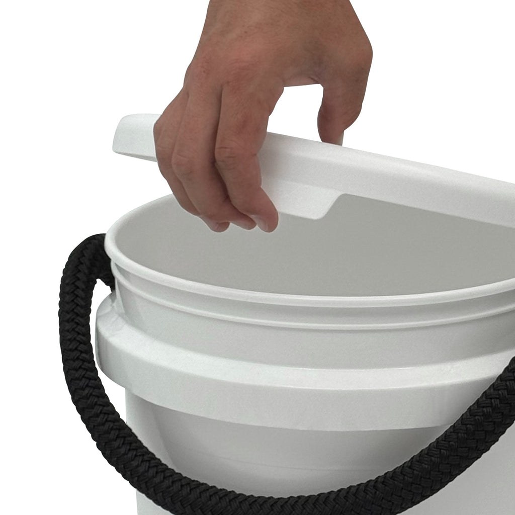 Shurhold Ind Bucket Lid, For Shurhold Rope Handle Buckets, Snap on, White, Plastic – 2405