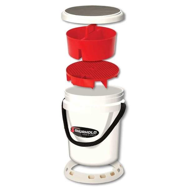 Shurhold Ind Bucket, Deluxe, 5 Gallon Capacity, Rope Handle, White, 14-3/4 Inch Height X 12 Inch Width Dimension – 2463