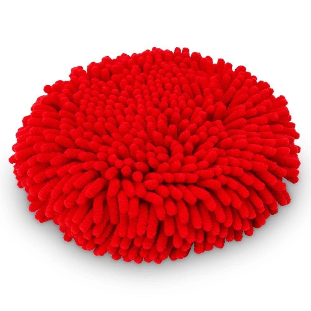 Shurhold Ind Polishing Pad, Brite Bonnet, Use to Remove Excess Wax and Buff Your Surface to a Final Shine, Microfiber Final Polish Pad, Red – 3153