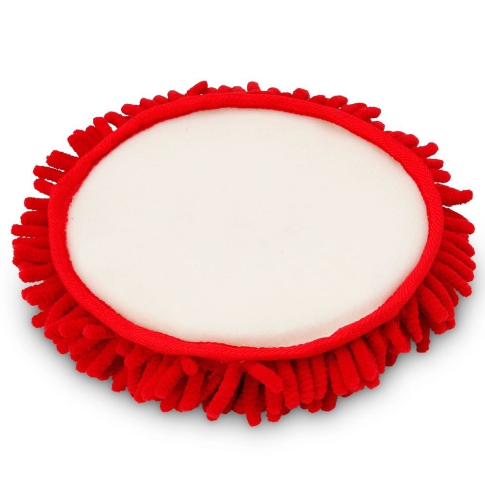 Shurhold Ind Polishing Pad, Brite Bonnet, Use to Remove Excess Wax and Buff Your Surface to a Final Shine, Microfiber Final Polish Pad, Red – 3153