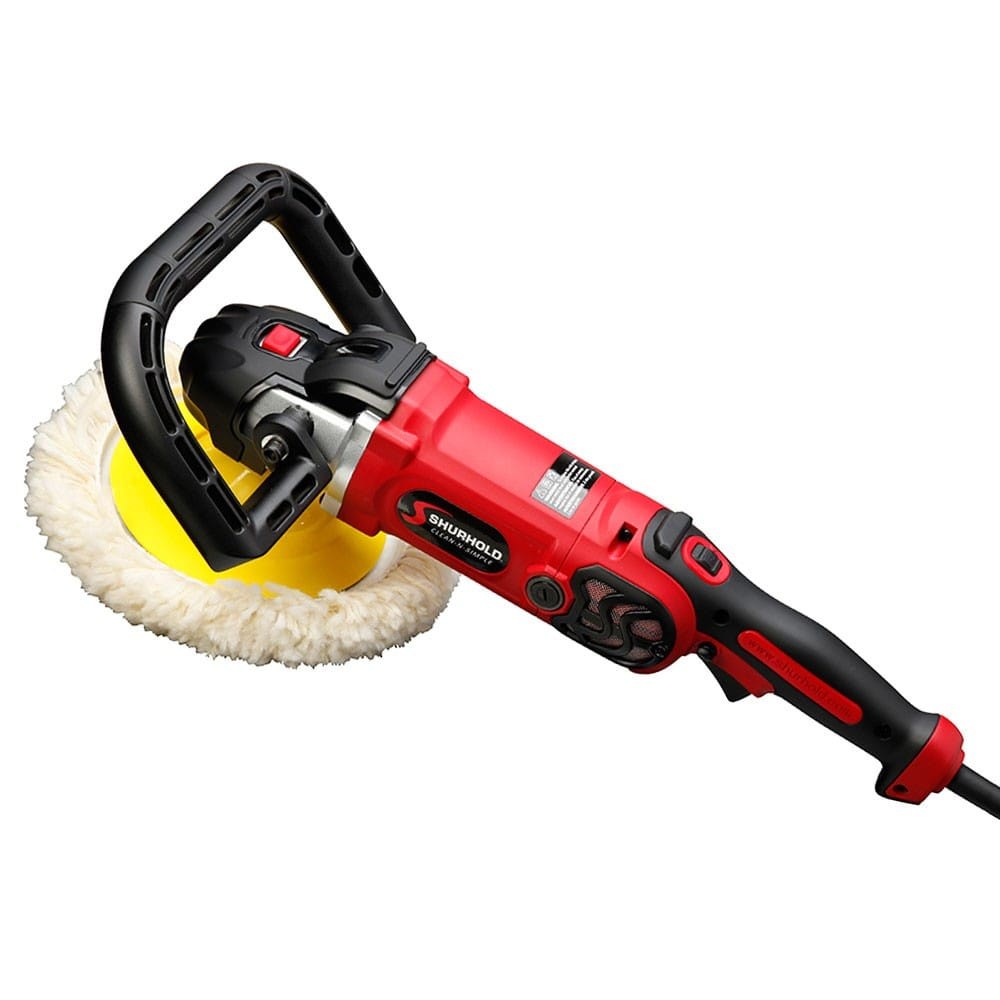 Shurhold Ind Polisher, Pro Rotary, 12 Amp, 600 to 3200 RPM Variable Speed, 120 Volt AC, 1400 Watt Power, 60 Hertz Frequency, 20 Foot Power Cord – 3400