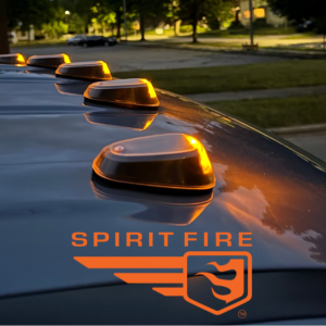 Spirit Fire Roof Marker Light, Tear Drop Shape, Clear Lens, LED, Ambitious Amber, Solar Powered, Low Profile, Auto Turn on/ Turn Off – FORM1CA5-SPFR