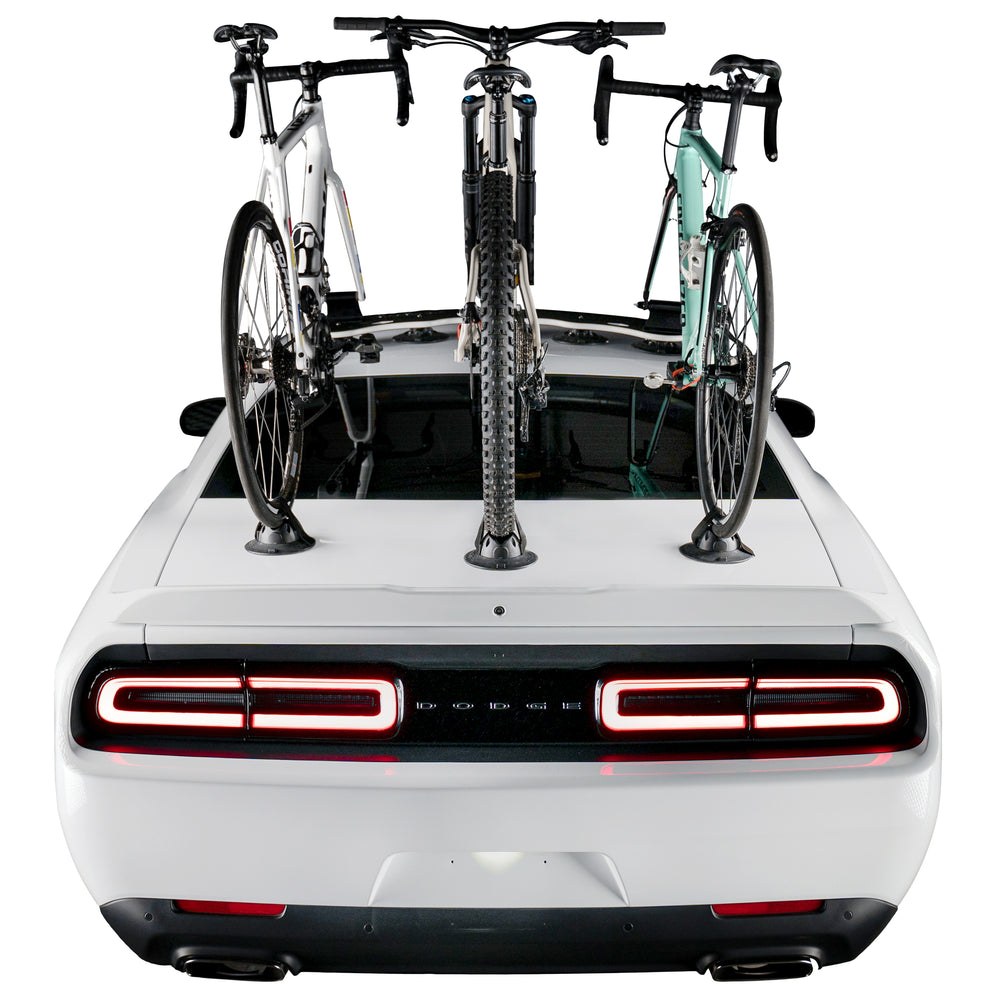 Seasucker Bike Rack, Bomber, Roof Suction Cup Mount, Hold 3 Bikes, Up to 135 Pound Weight Capacity, Fork Mount, Black – BB3008
