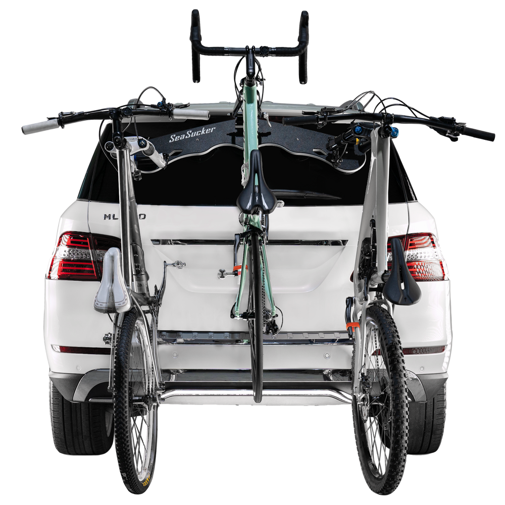 Seasucker Bike Rack, Bomber, Roof Suction Cup Mount, Hold 3 Bikes, Up to 135 Pound Weight Capacity, Fork Mount, Black – BB3008