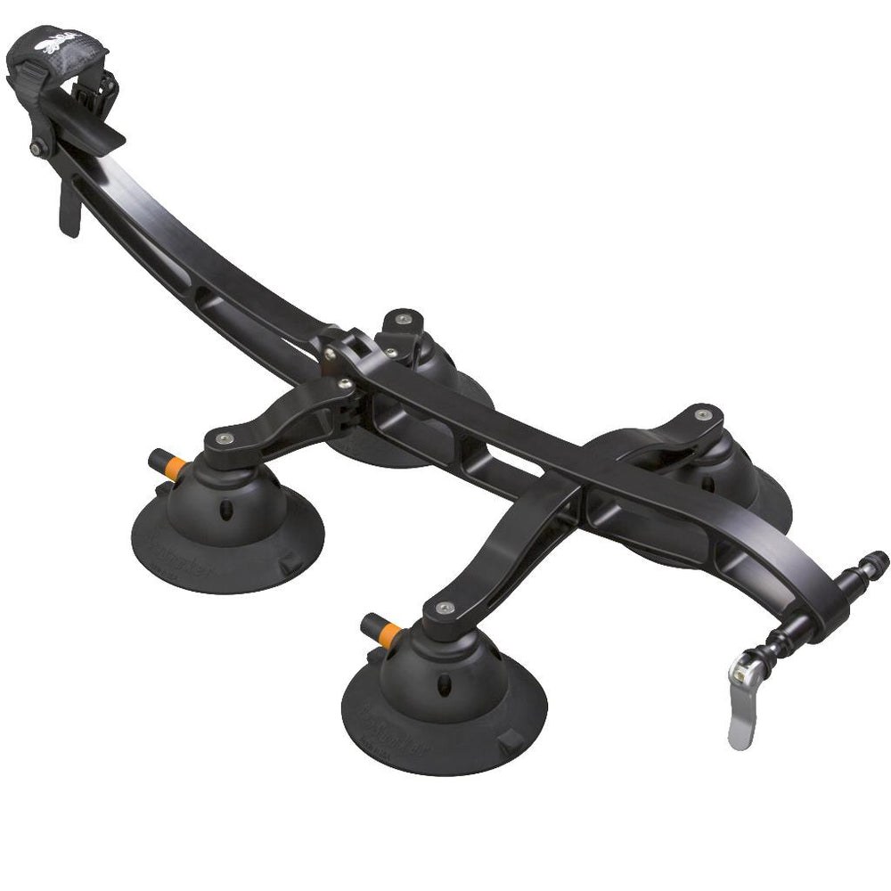 Seasucker Bike Rack, Komodo, Roof Suction Cup Mount, Hold 1 Bike, Fork Mount, Without Lock, Foldable, Anodized Black, Aluminum – BK1910B