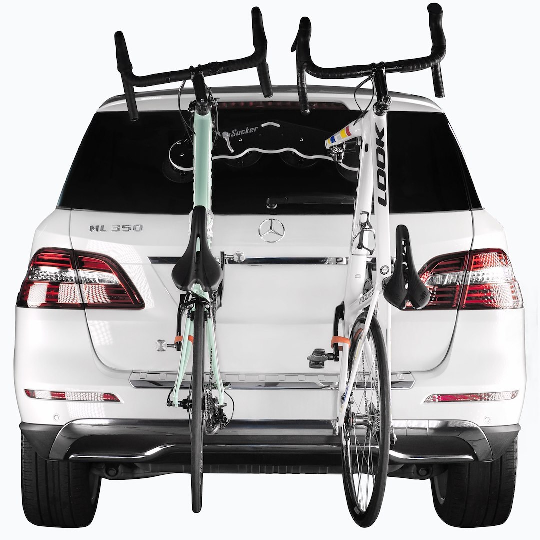 Seasucker Bike Rack, Mini Bomber, Roof Suction Cup Mount, Holds 2 Bikes, Up to 90 Pound Weight Capacity, Fork Mount, Black – BM2006.1